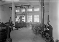 Interiør fra maskinverkstedet ved I. C. Piene & Søn i Buvika