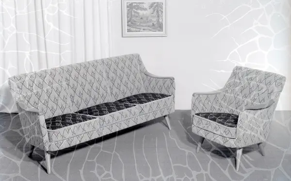 Salong. Sofa og lenestol.