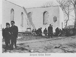 Ålesund, Borgund kirke etter brannen i 1904.