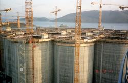 Anleggsområdet til Norwegian Contractors i Jåttåvågen ved St