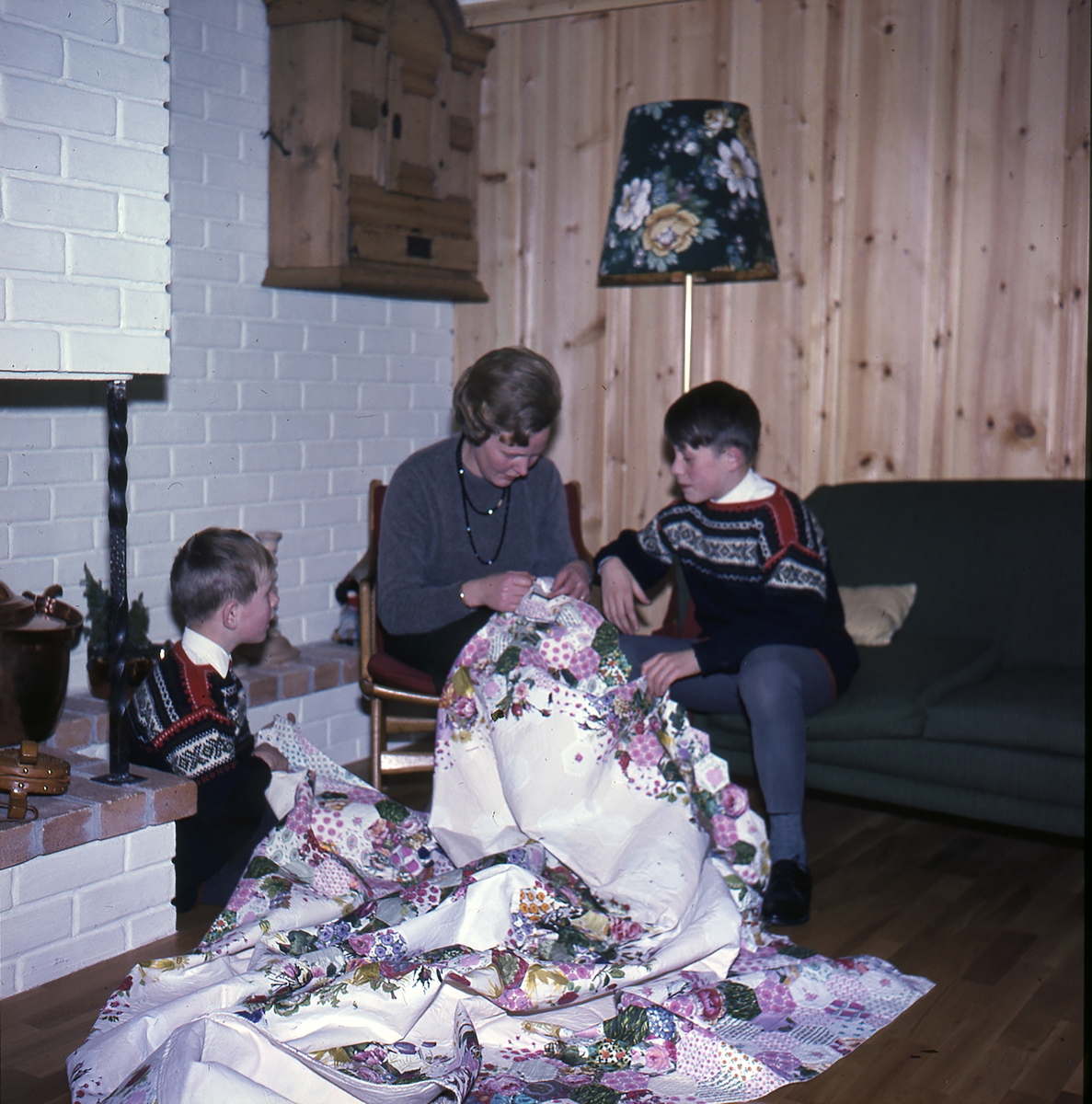 Ingunn Børke med sønner,Ørnulf og Jens Christian