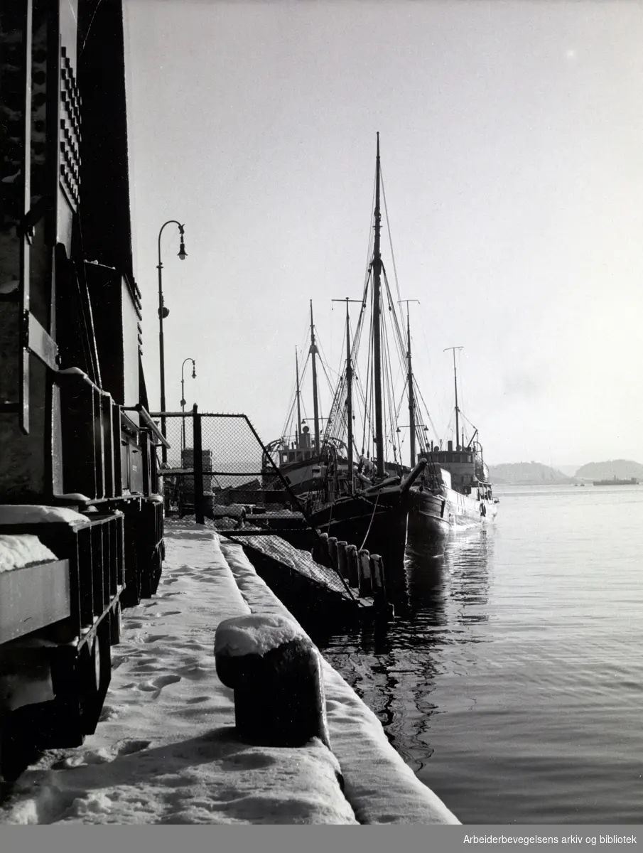 Oslo havn på 1960-tallet.