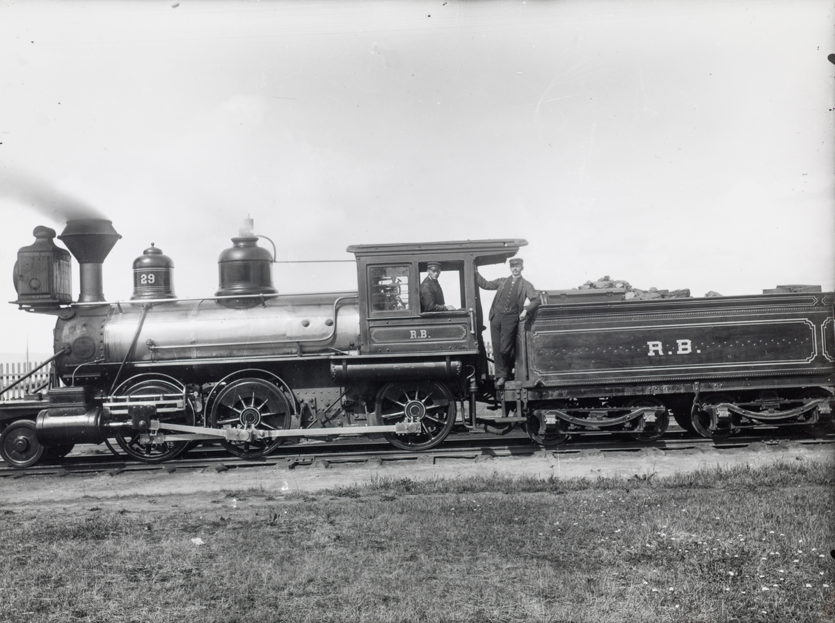 Smalsporet damplokomotiv type XVIa nr. 29, levert til Trondhjem-Størenbanen i 1891.