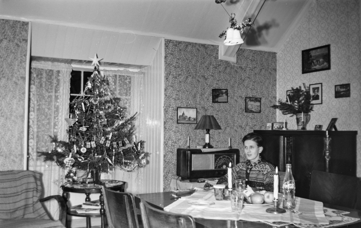 Julefeiring i stuen hjemme hos familien Windsheimer.