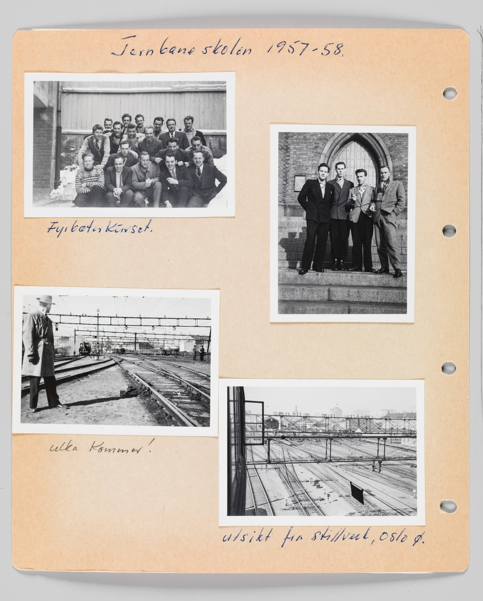 Fotoalbum utlånt av pensjonert lokomotivfører Alf Erling Selvik.