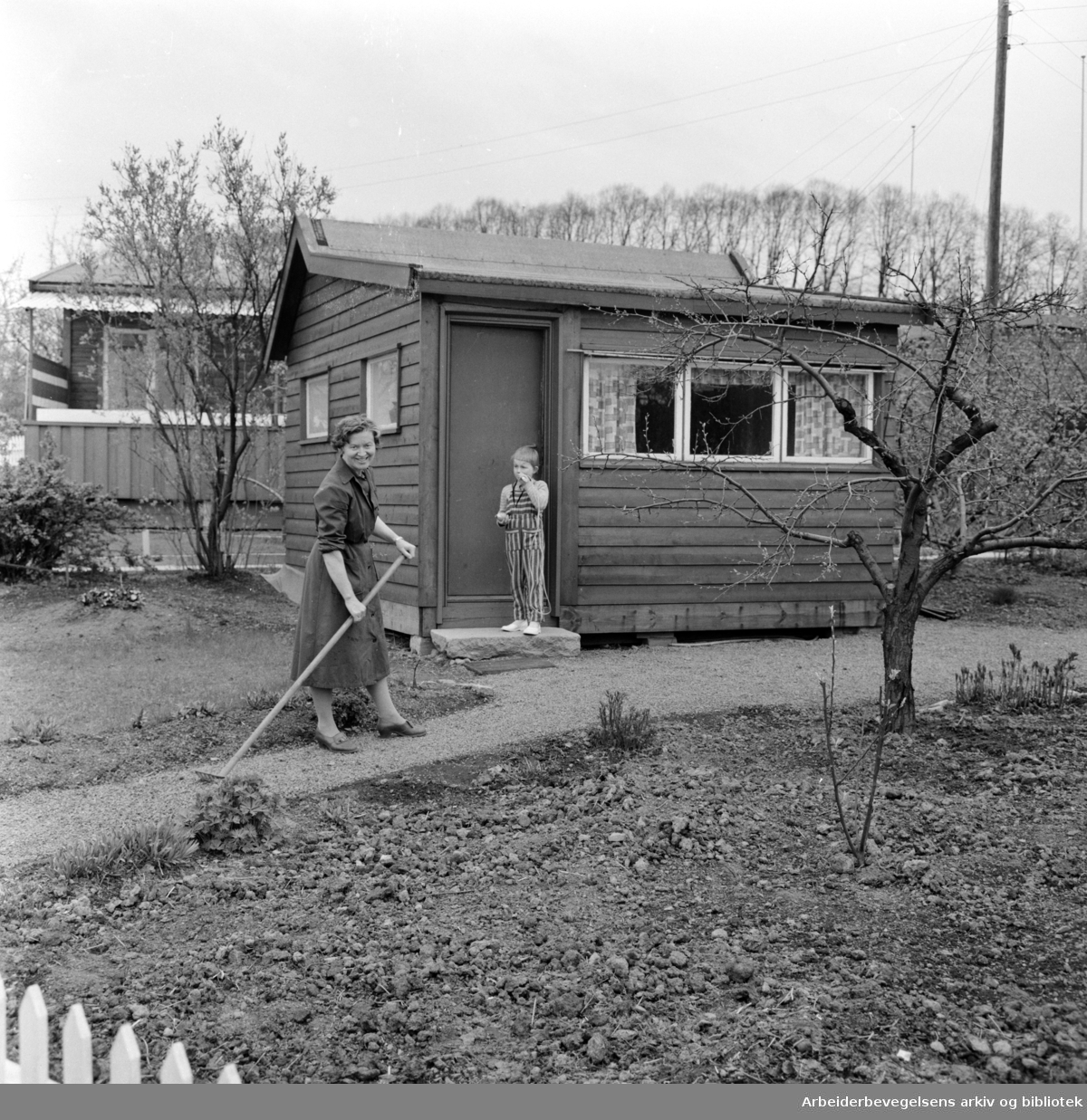 Hjemmets Kolonihage på Bjølsen. Mai 1961