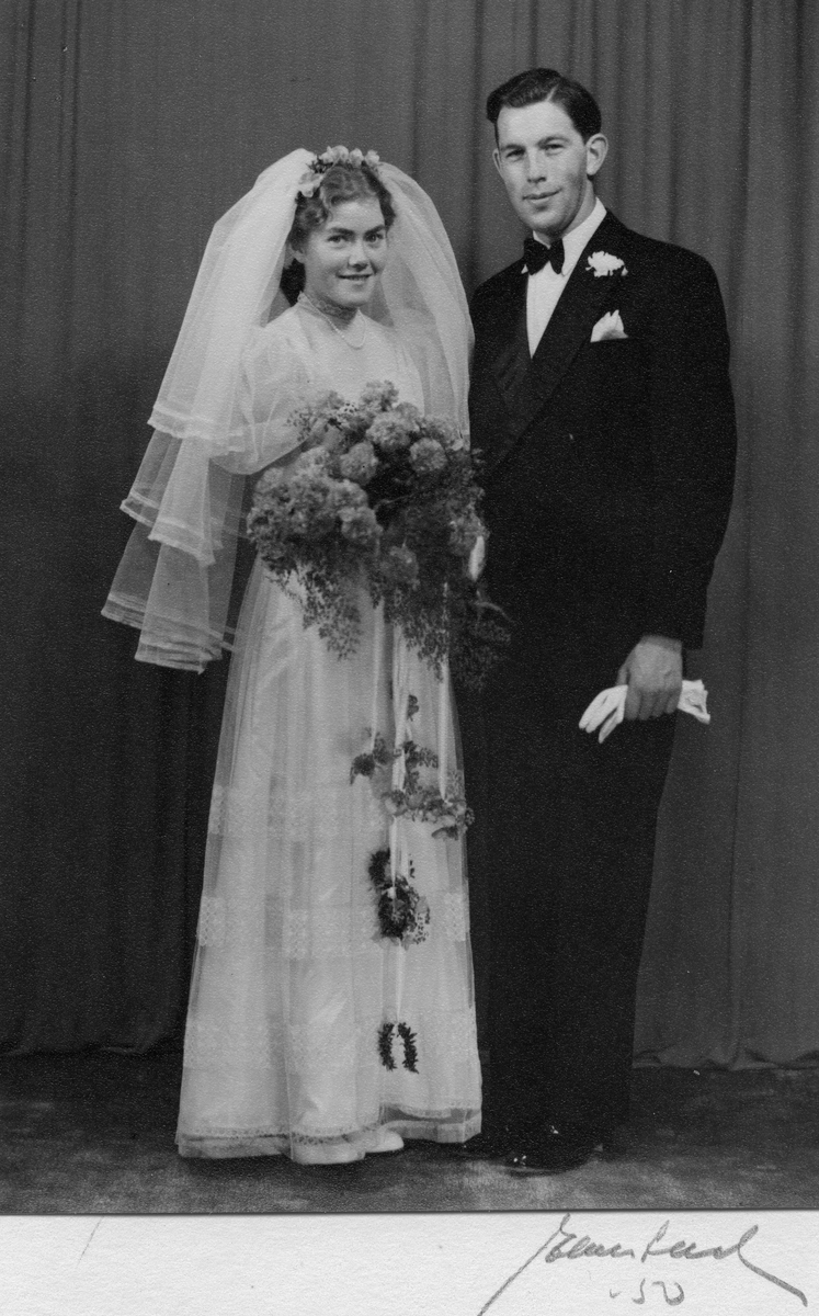 Brudebilde fra 1950.