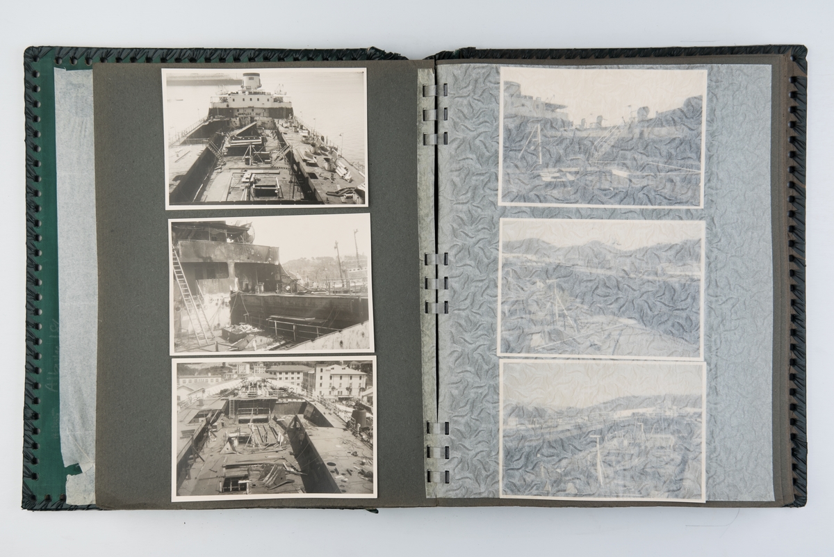 Album med fotografier fra prøveturen av T/T 'Nissho Maru' og fra byggingen av skipet