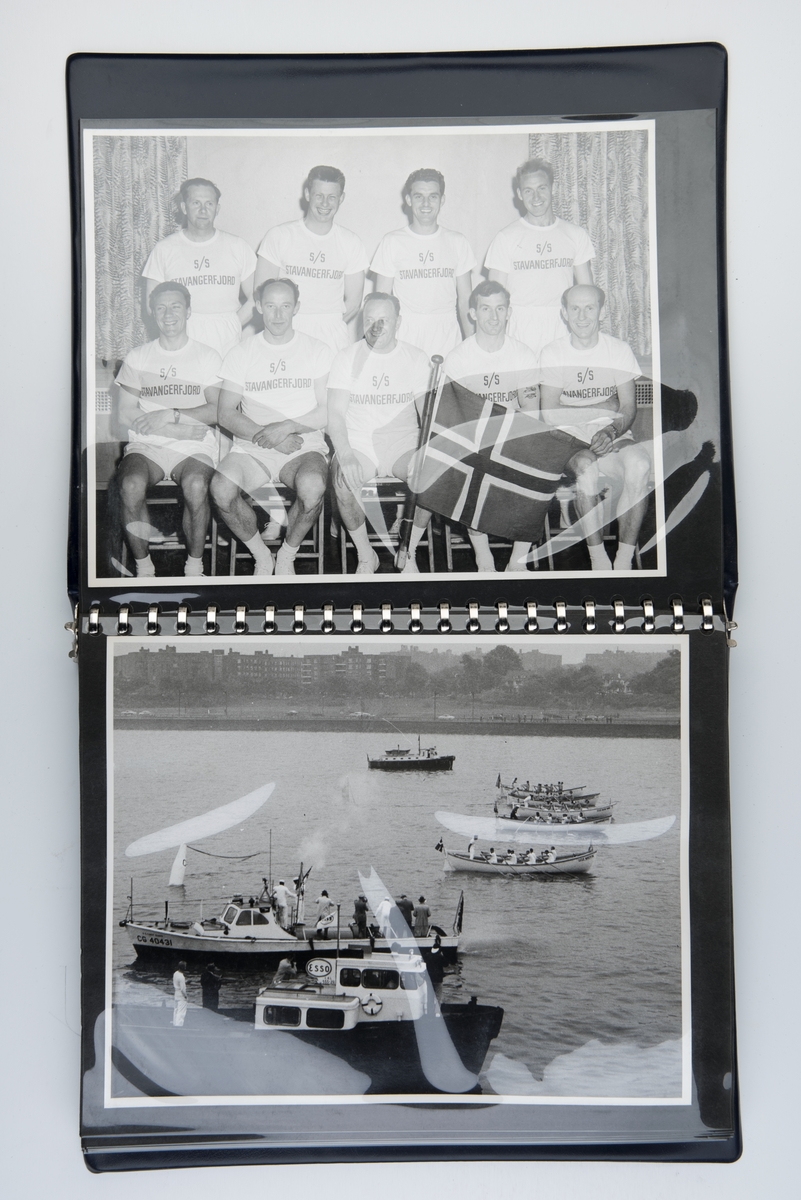 Fotoalbum med fotografier fra The twentieth annual international seamen's lifeboat race 19. mai 1959.