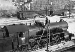 Damplokomotiv type 31b nr. 426 ved kulldepotet på Bergen sta