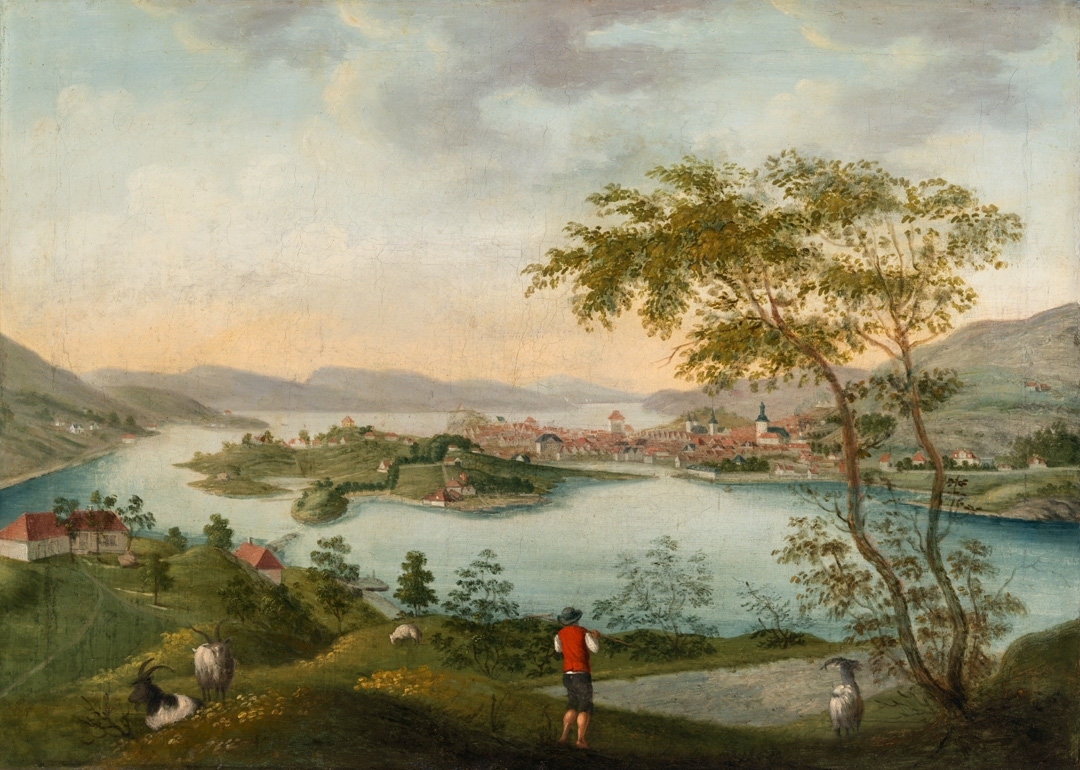 Utsikt over Bergen fra Møllendal [Maleri]
