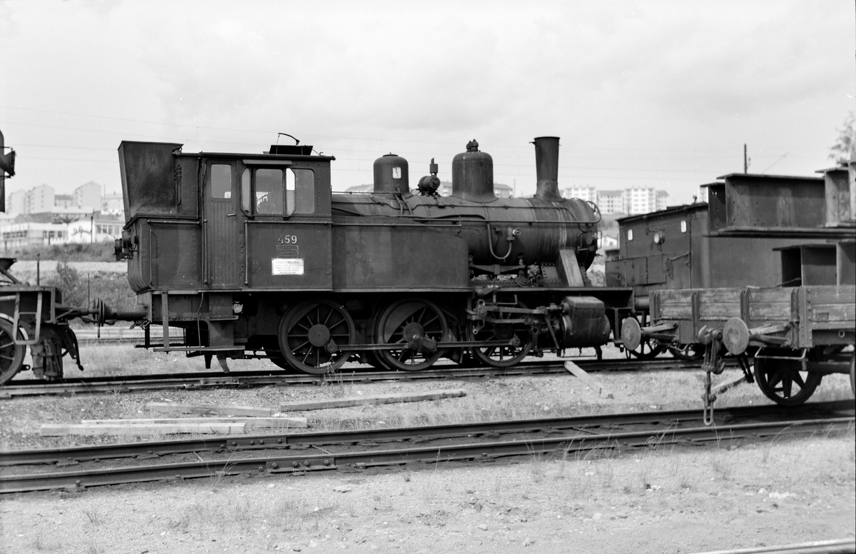 Utrangert damplokomotiv type 23b nr. 459 på huggesporet på Grorud Verksted.