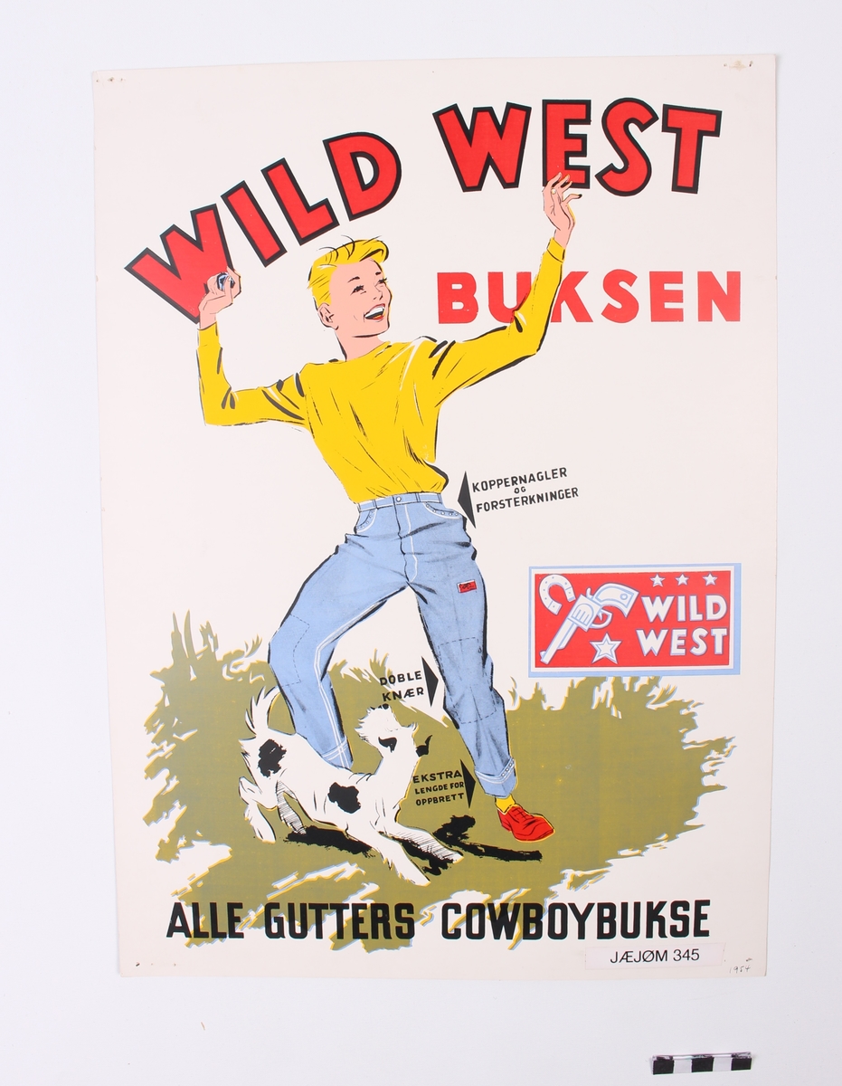 Reklameplakat for Wild West bukser.