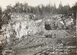 Kjørholt kalksteinsbrudd, Tunnel, Cote 60