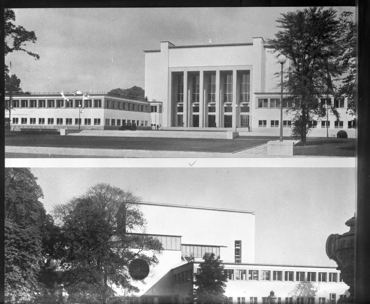 Utställningsbyggnader.
Från den internationella hygien-utställningen i Dresden 1930-31.