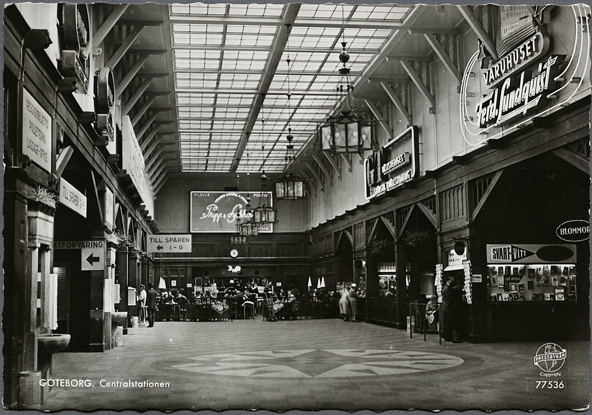 Göteborg centralstation interiör. - Järnvägsmuseet ...