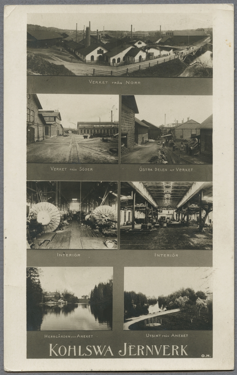 Flerbildskort från Kolsva järnverk. - Järnvägsmuseet / DigitaltMuseum