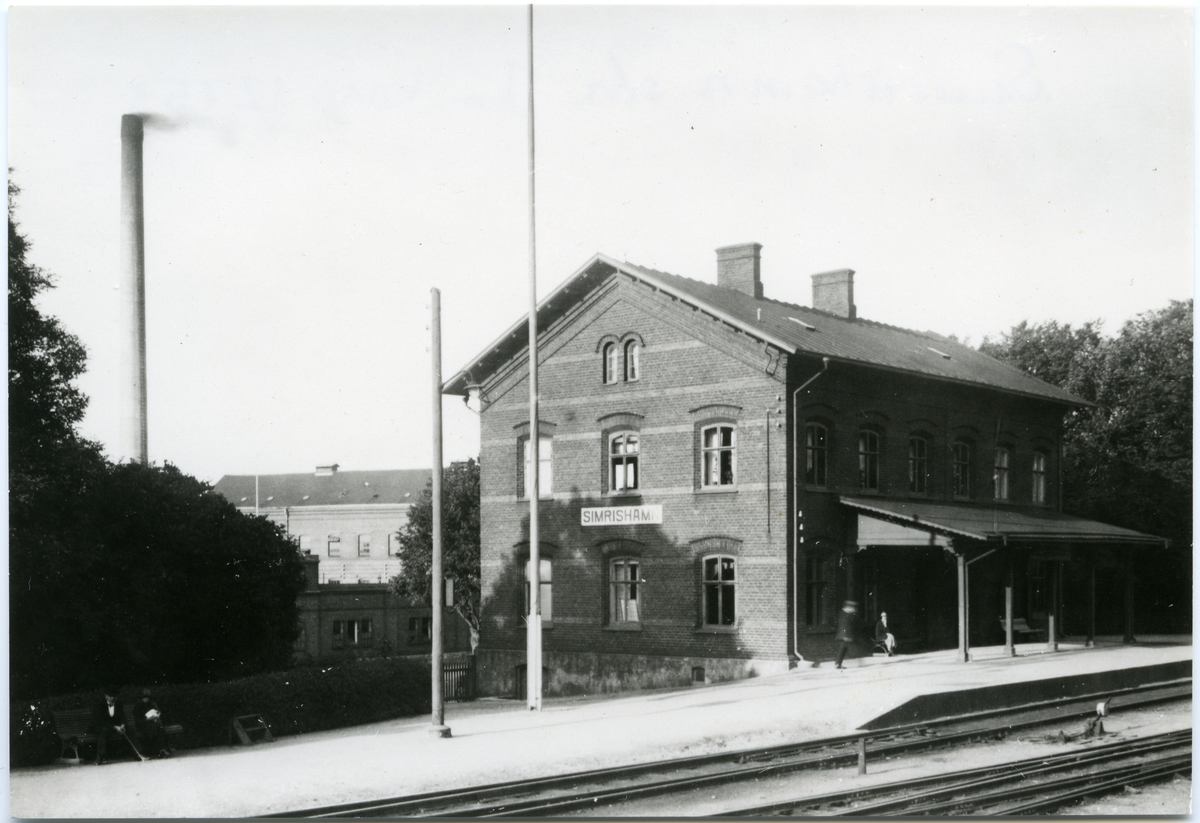 Simrishamn järnvägsstation. - Järnvägsmuseet / DigitaltMuseum