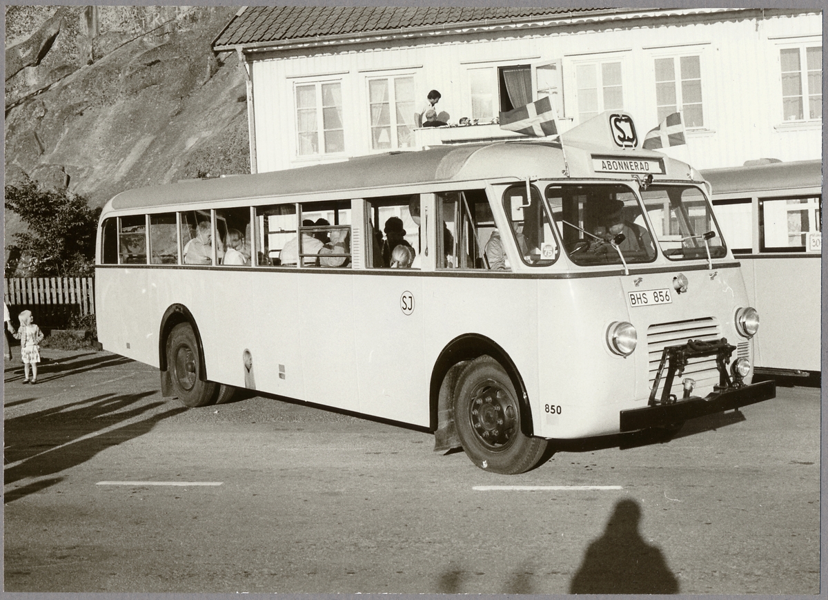 Statens Järnvägar, SJ Buss 850 som veteranbuss i Grebbestad.