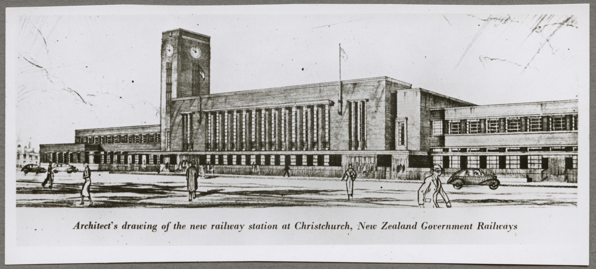 Stationshuset i Christchurch, Nya Zeeland.