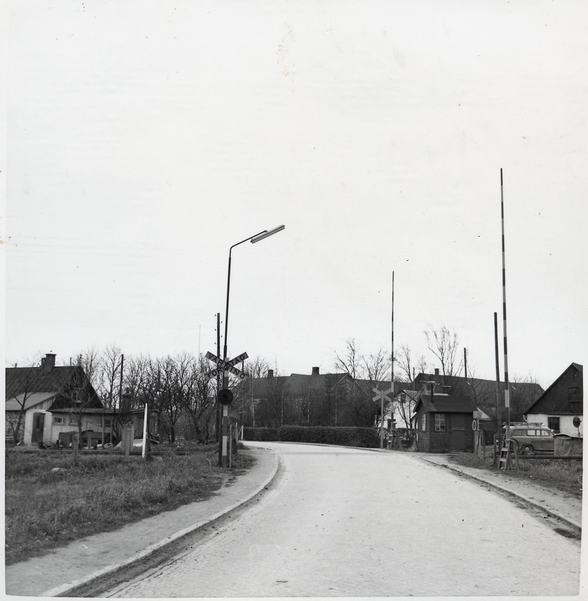 Järnvägsövergång vid Nevishög, på sträckan mellan Djurslöv och Staffanstorp.
