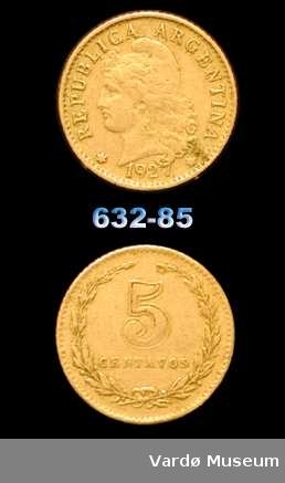 5 centavos. Argentina.