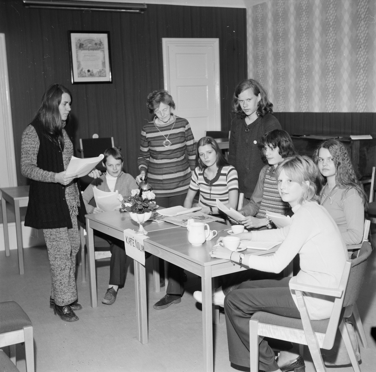 IOGT-NTO, teaterkurs i Tierp, Uppland, november 1971