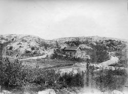 Kirkenes august 1907, bolighus midt i bildet.