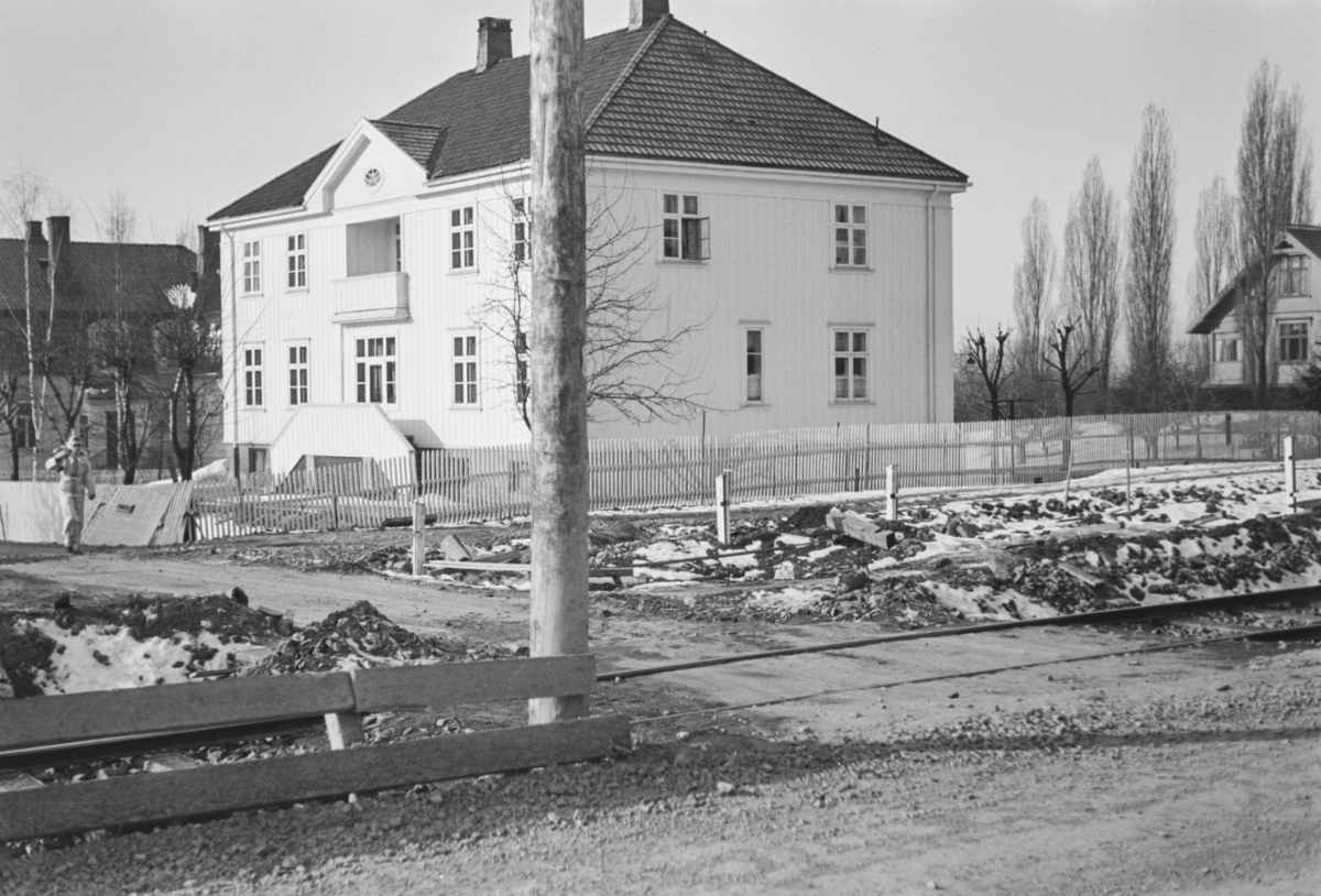 Omleggingen av Røabanen ved Heggeli i forbindelse med bygging av dobbeltspor.
