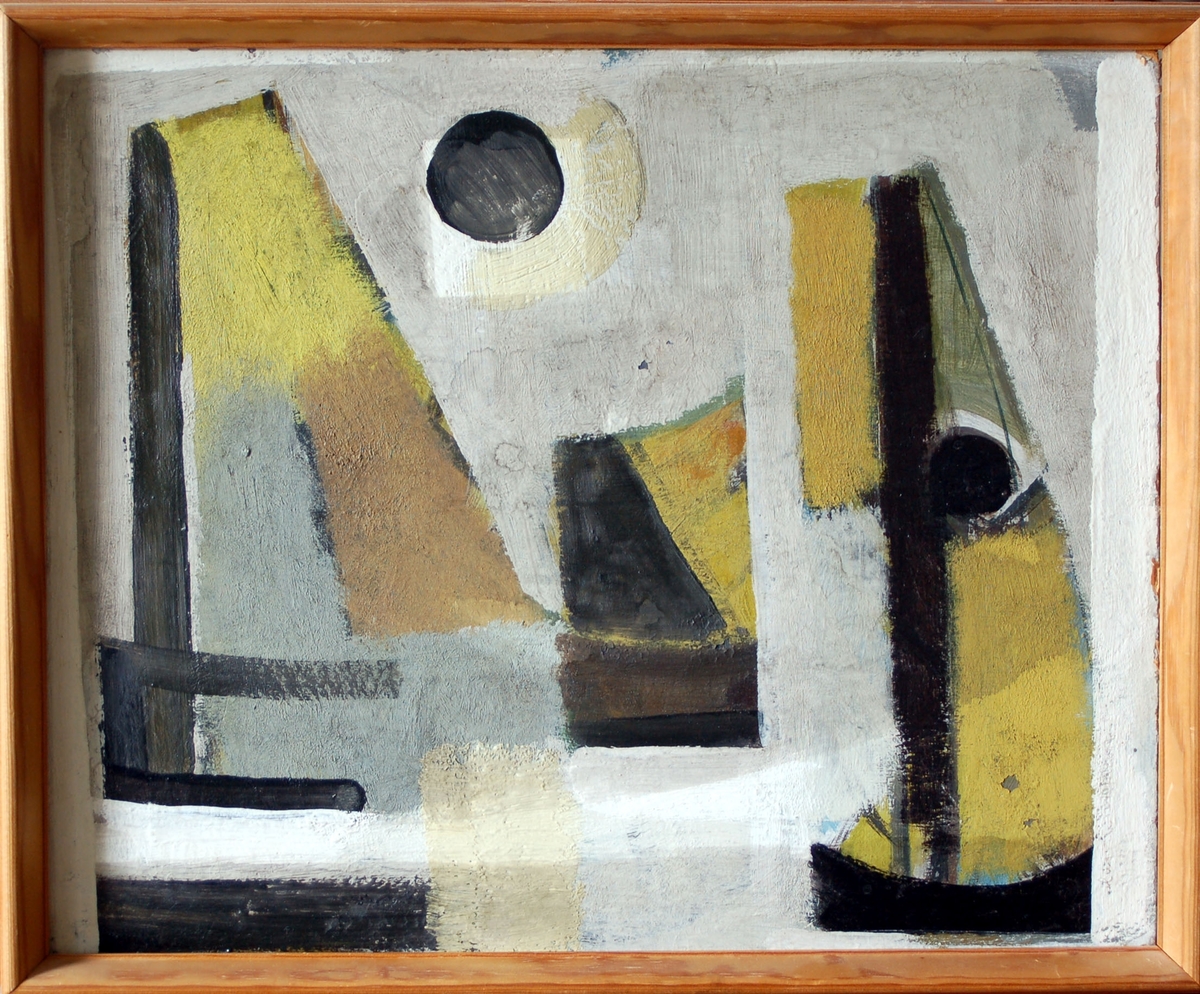 Oljemålning, utan titel, Hugo Wickman, ca 1955-1956.
