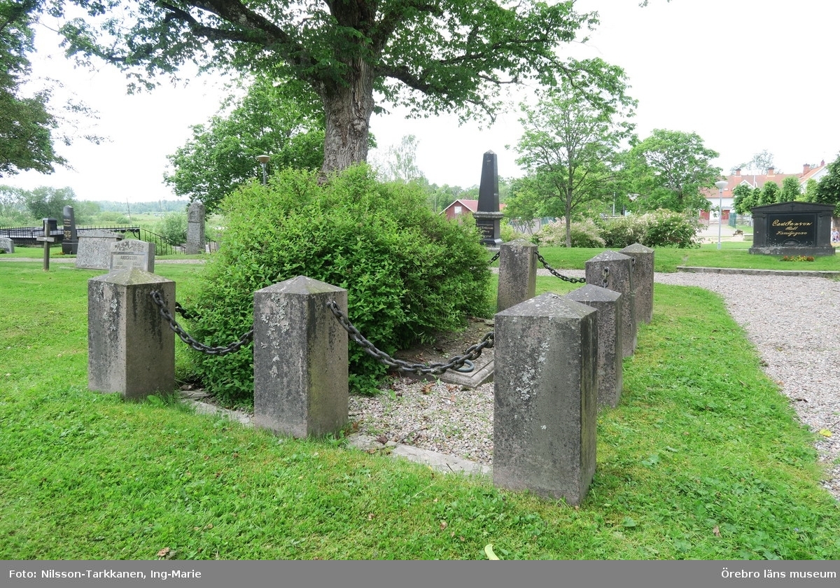 Ervalla kyrkogård Inventering av kulturhistoriskt värdefulla gravvårdar 2015, Kvarter 14.