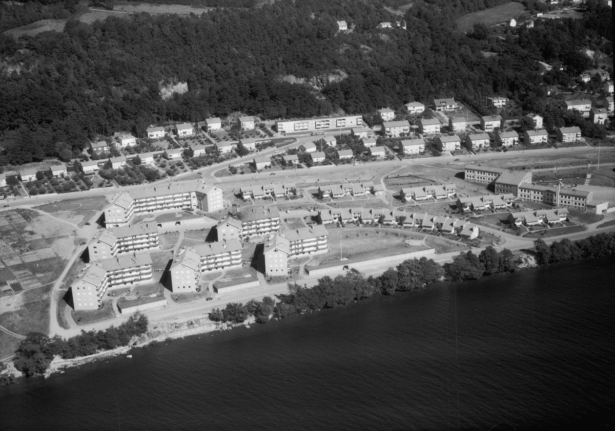 Flygfoto över Norrängen i Huskvarna. Nr: 266/1959