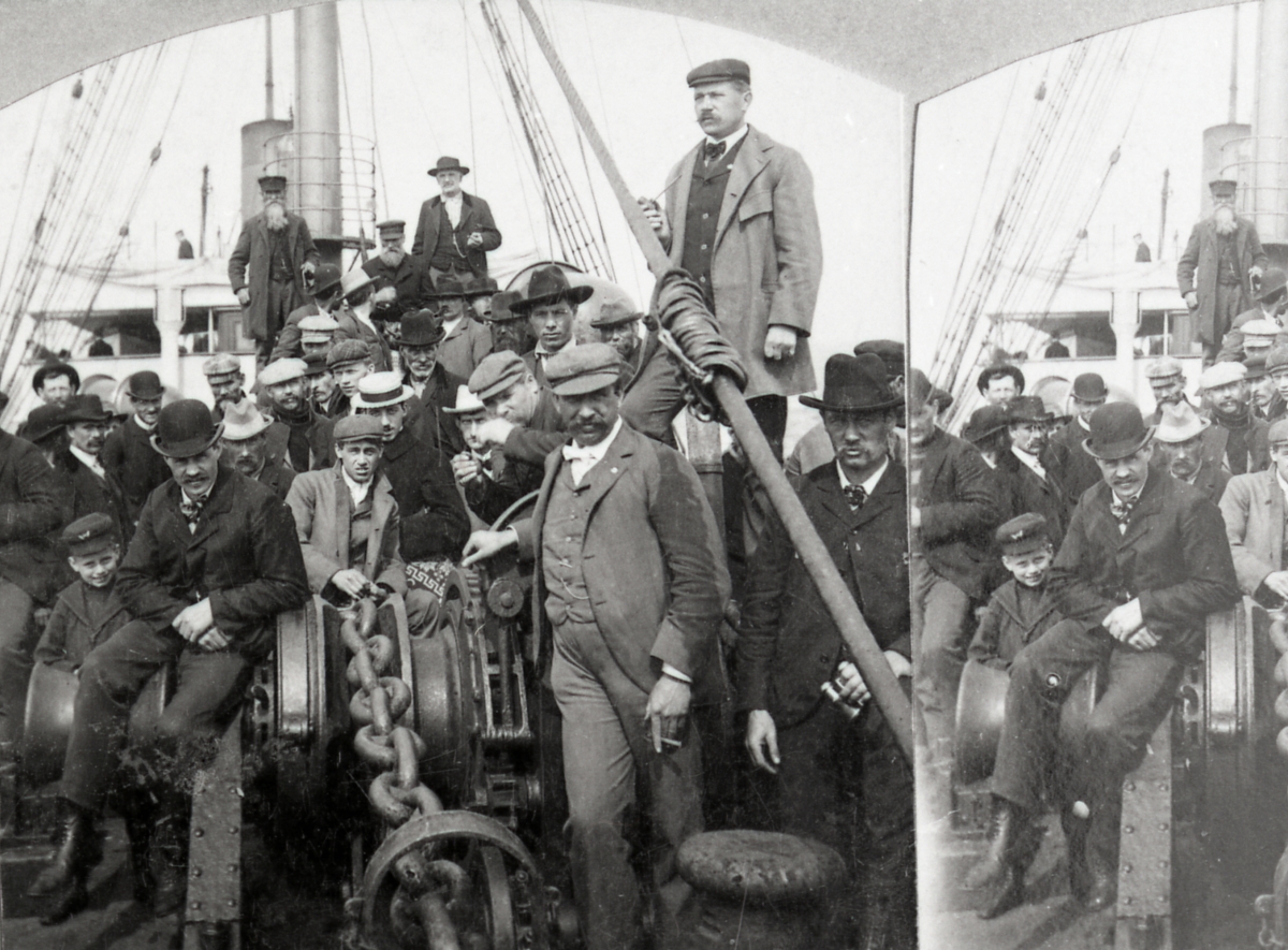 På Amerikabåten ca. år 1900.