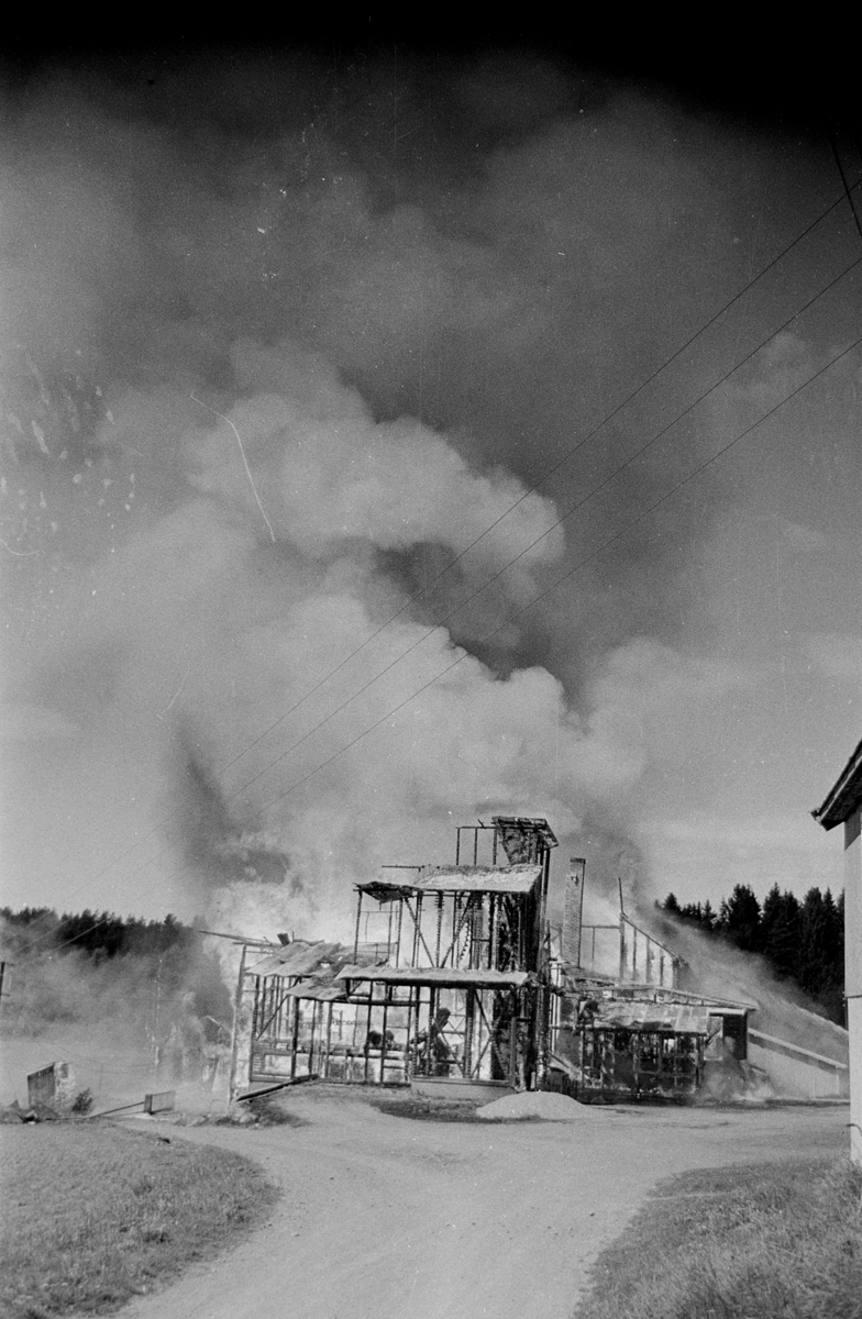 Bryhn Mølle, Romedal, brann 1969.