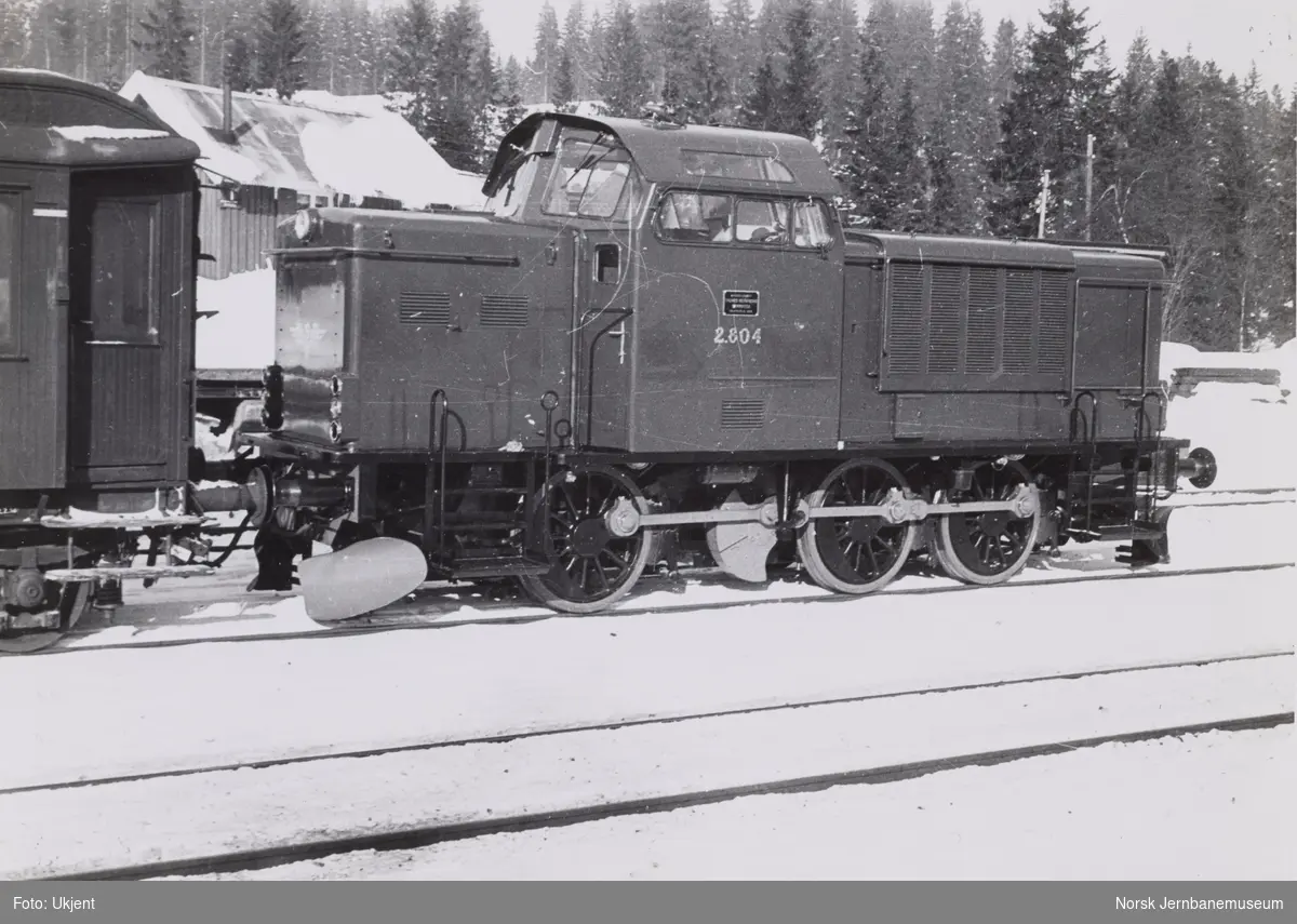 Diesel skiftelokomotiv type Di 2 nr. 804, prøvetur