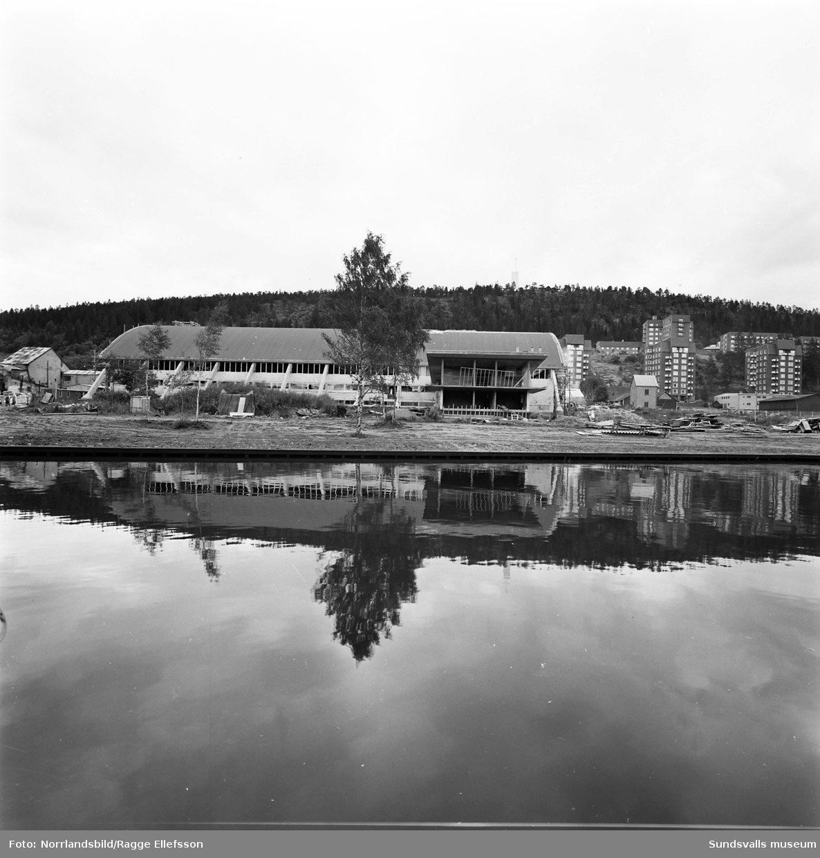Pågående bygge av Sporthallen  Sundsvall.