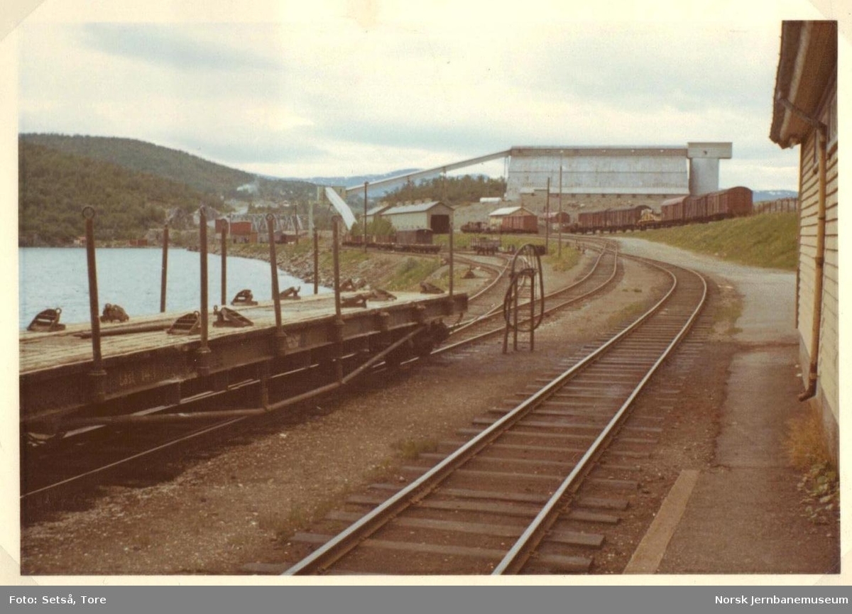 Finneid stasjon på Sulitjelmabanen, kort tid før banen ble nedlagt