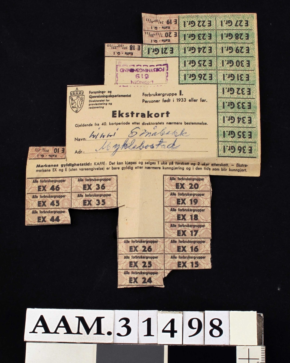 Ekstrakort fra 40. kortperiode