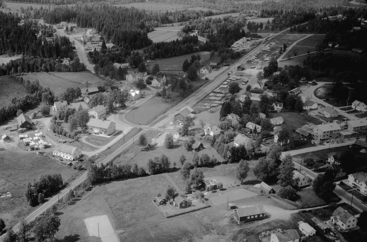 Flygfoto över Broaryd i Gislaveds kommun, Jönköpings län. Nr 1138/1961