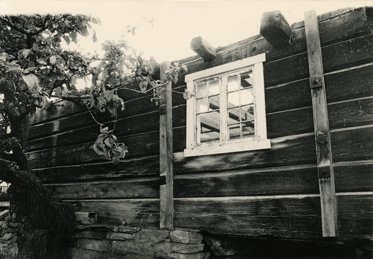Dokumentasjonsbilder i serie av eksteriøret og nedtakinga av Opshaugløa. Bilda viser hvor den stod før.