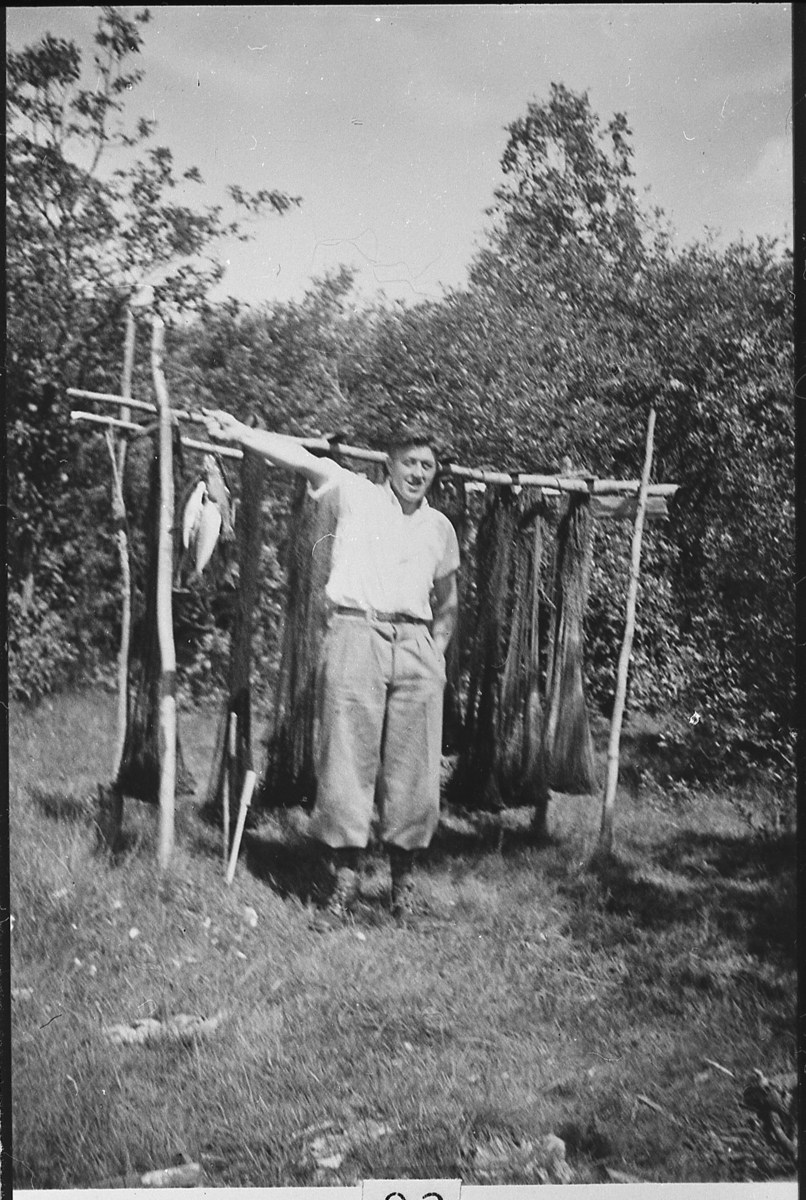 Fisking med garn, rundt 1935.