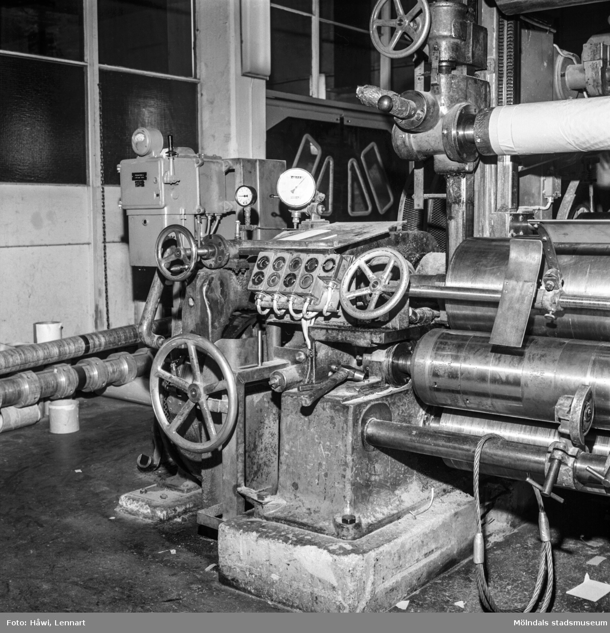 Rullmaskin nr 14 på pappersbruket Papyrus i Mölndal, 8/6 1967.