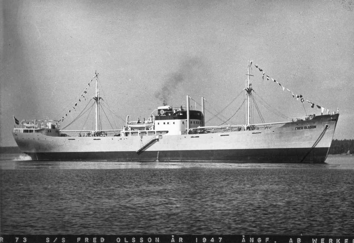 S/S Fred Olsson, byggd 1947 vid Gävle Varv.