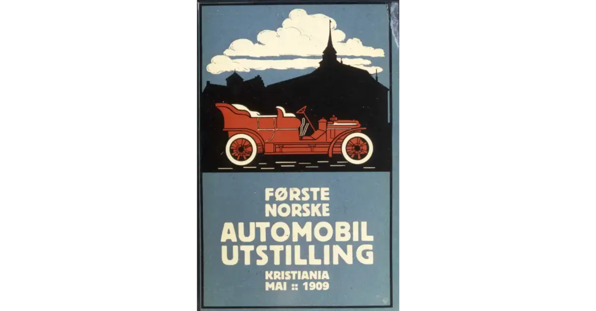 Plakat for Automobilutstilling 1909