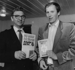 Valg 1985. Asbjørn Sjøthun og Per Aas
