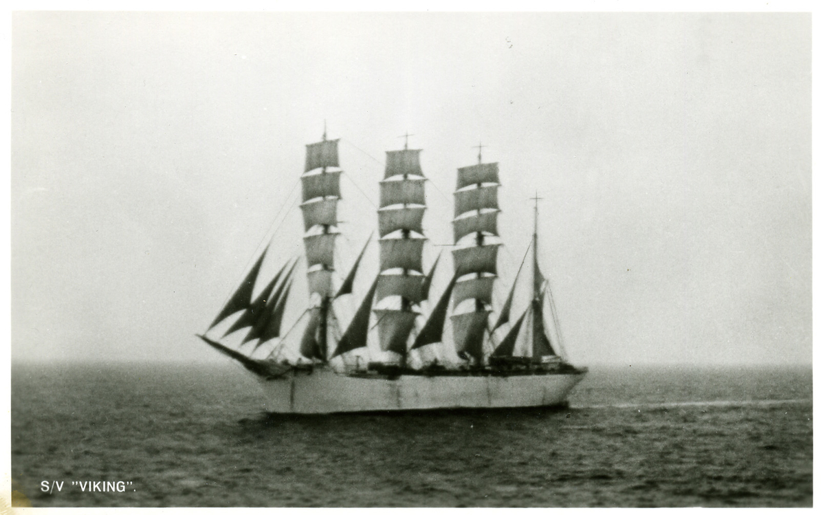 Fyrmastade barken Viking ägdes av Gustaf Erikson 1929 - 1951.