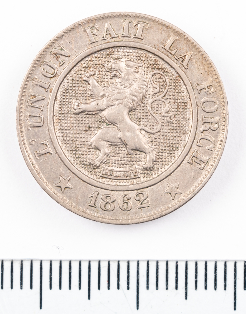 Mynt, Belgien, 1862, 10 Centimes.