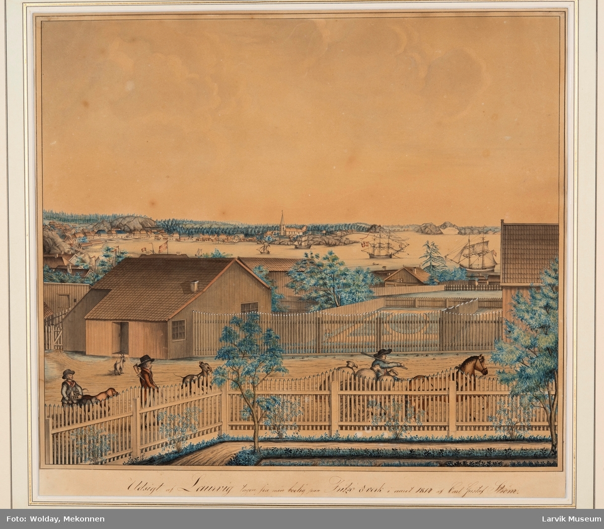 Utsikt over Larvik fra Carl Gustaf Strøms bolig på Langestrand
