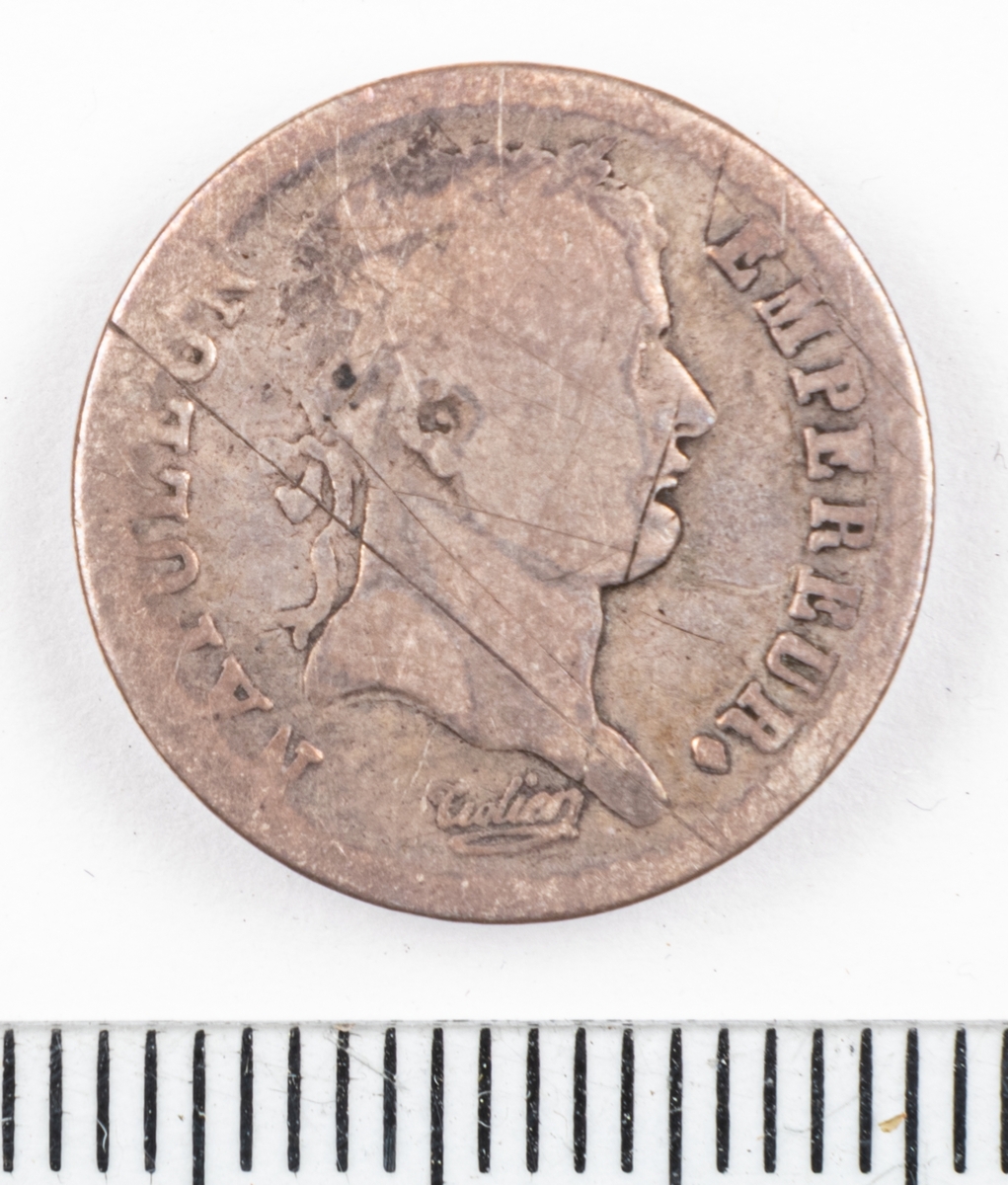 Mynt Frankrike 1808 ½ Franc.