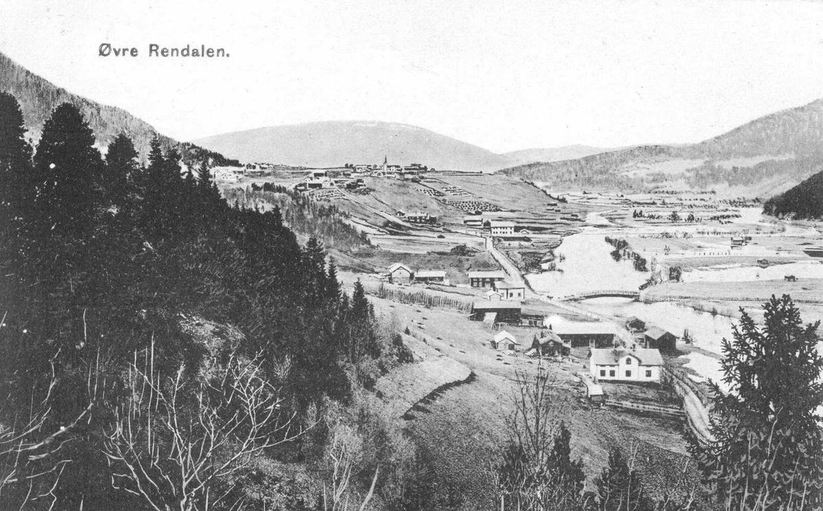 Postkort, fra området ved Møregga nordover dalen, ca. 1910. Ø129. 